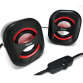 USB STEREO 2.0 SPEAKER -- 6W PEAK POWER (3 WATT RMS)  3.5MM JACK      SUITABLE FOR PC  NB  VOLUME CONTRO AT THE FRONT - BLACK/WHITE