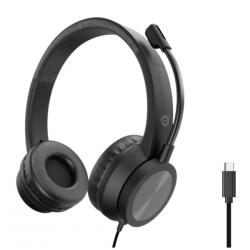 STEREO USB-C HEADSET  NOISE REDUCTION MICROPHONE -- REMOTE CONTROL    WITH VOLUME AND MUTE BUTTON  2M CABLE WITH USB-C PLUG