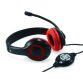 USB COMFORTABLE STEREO HEADSET. FLEXIBLE MICROPHONE  REMOTE CONTROL   WITH MUTE BUTTON  2M CABLE  COLOR RED