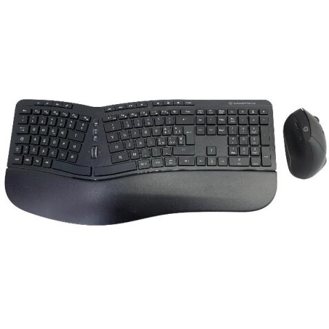 KIT TASTIERA E MOUSE ERGONOMICI WIRELESS