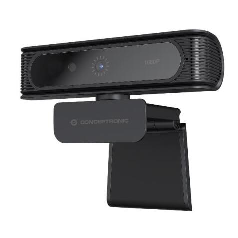 WEBCAM FULL HD 1080P -- Obiettivo Gradangolare 80°, Compatibile con Windows Hello Face