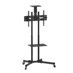 ECONOMY MULTI-FUNCTIONAL TV CART -- (SCREEN SIZE: 37 -70   MAX. VESA: 600X400  RATED LOAD: 50KG/110LBS  TILT: +10°   -10°  SWIVEL: NO