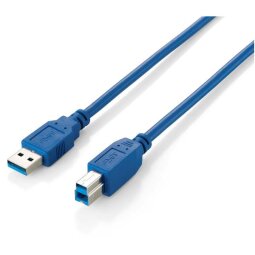 EQUIP - CAVO USB 3.0 da Tipo-A a Tipo-B, Blu, M/M, 3.0m