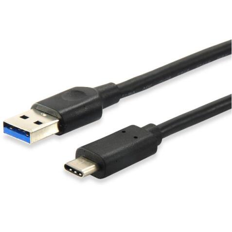 USB 3.2 Gen 1x1 C Male to A Male Cable  0.5m   5G transfer  3A  Black