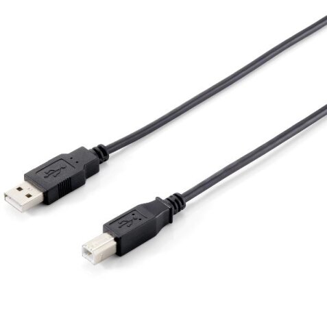 EQUIP - CAVO USB 2.0 da Tipo A a Tipo B, M/M, Nero, 1.8m