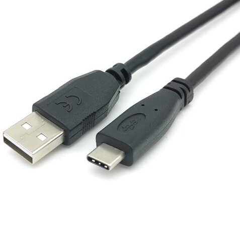 USB 2.0 Type-A to C  M/M  3.0m  Black  480M transfer