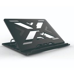 LAPTOP COOLING STAND  SUITABLE FOR LAPTOPS UP TO 15.6   7 LEVELS OF   ADJUSTABLE HEIGHT FOR PERFECT ERGONOMIC POSITIONING  ANTI-SLIP