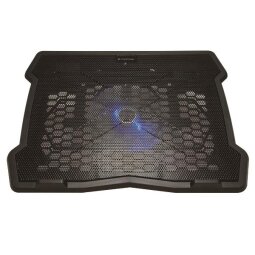 1-Fan Laptop Cooling Pad -- Suitable for laptops up to 15.6   1 ultra-silent 12.5cm fan built in  Height adjustment  Anti-slip design
