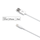 USB-A TO LIGHTNING 12W CABLE MFI WH