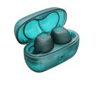 GLASSSOUND - Auricolare True wireless con design trasparente, capsule IN-EAR, microfono integrato in entrambi gli auricolari, tasti touch multi funzione, cavo USB-C incluso