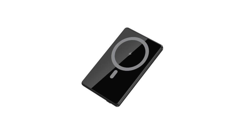 MAGPB5000ALU - Powerbank compatibile con la tecnologia Magsafe, capacità 5000 mAh, potenza massima 20 Watt, ultra sottile, display LED integrato, porta USB-C