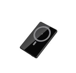 MAGPB5000ALU - Powerbank compatibile con la tecnologia Magsafe, capacità 5000 mAh, potenza massima 15 Watt, ultra sottile, display LED integrato, porta USB-C