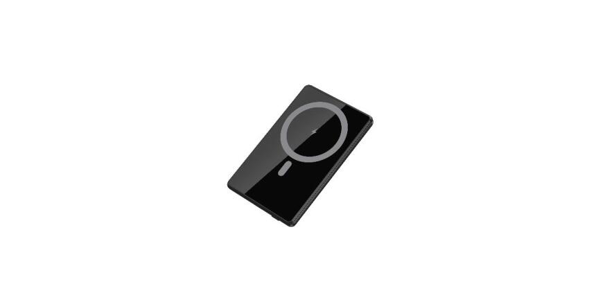 MAGPB5000ALU - Powerbank compatibile con la tecnologia Magsafe, capacità 5000 mAh, potenza massima 15 Watt, ultra sottile, display LED integrato, porta USB-C