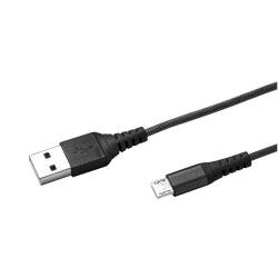 USB-A TO MICROUSB NYLON CABLE BLACK