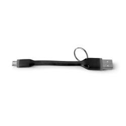 USB-A TO MICROUSB 12W CABLE 12CM BK