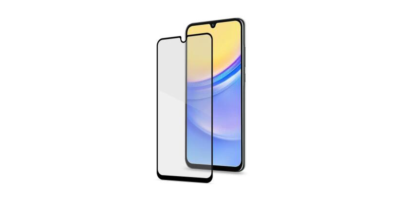 FULLGLASS - Vetro 9H con bordo colorato nero compatibile con Galaxy A18 5G/A18 4G/A16 5G/ A16 5G EE/ A16 4G/ A16 4G EE/ M16/ F16