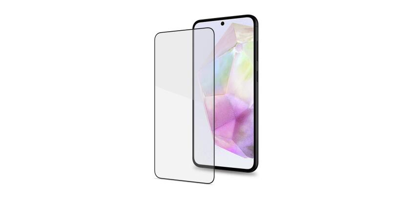 FULLGLASS - Vetro 9H con bordo colorato nero compatibile con Samsung Galaxy A36 5G/ Galaxy A36 5G Enterprise Edition