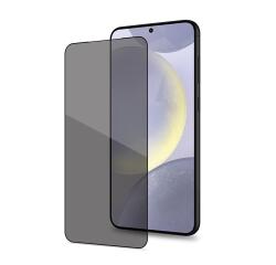 PRIVACY FULL GLASS - Vetro 9H con effetto Privacy e bordo colorato nero compatibile con Samsung Galaxy S25+ 5G
