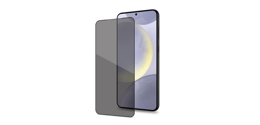 PRIVACY FULL GLASS - Vetro 9H con effetto Privacy e bordo colorato nero compatibile con Samsung Galaxy S25+ 5G