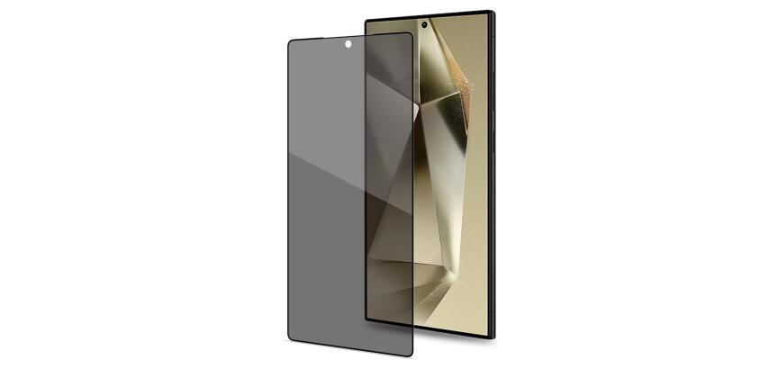 PRIVACY FULL GLASS - Vetro 9H con effetto Privacy e bordo colorato nero compatibile con Samsung Galaxy S25 Ultra 5G/ Galaxy S25 Ultra 5G Enterprise Edition