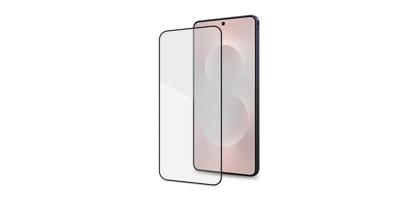 FULLGLASS - Vetro 9H con bordo colorato nero compatibile con Samsung Galaxy S25 Edge