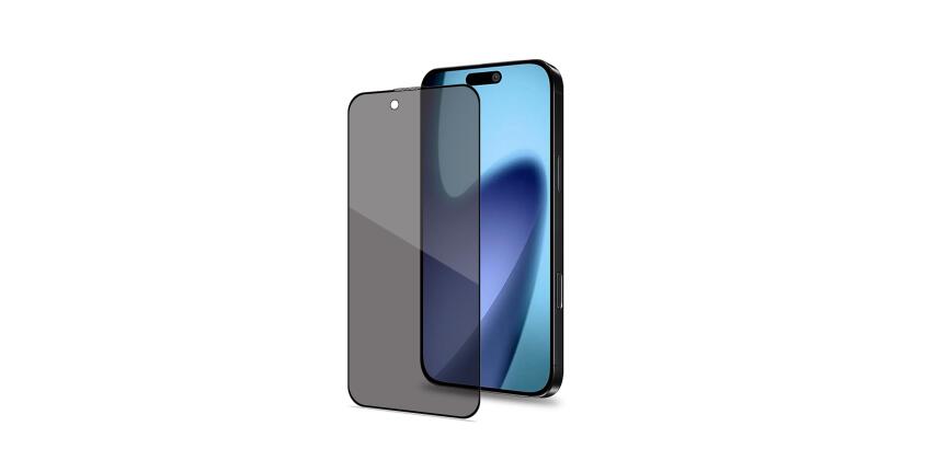PRIVACY FULL GLASS - Vetro 9H con effetto Privacy e bordo colorato nero compatibile con Apple iPhone Air [IPHONE 17 CASES]