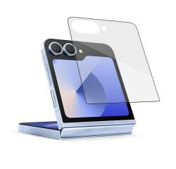 FULLGLASS - Vetro 9H con bordo colorato nero compatibile con Samsung Galaxy Z Flip 7 FE/ Z Flip 6/ Z Flip 6 EE