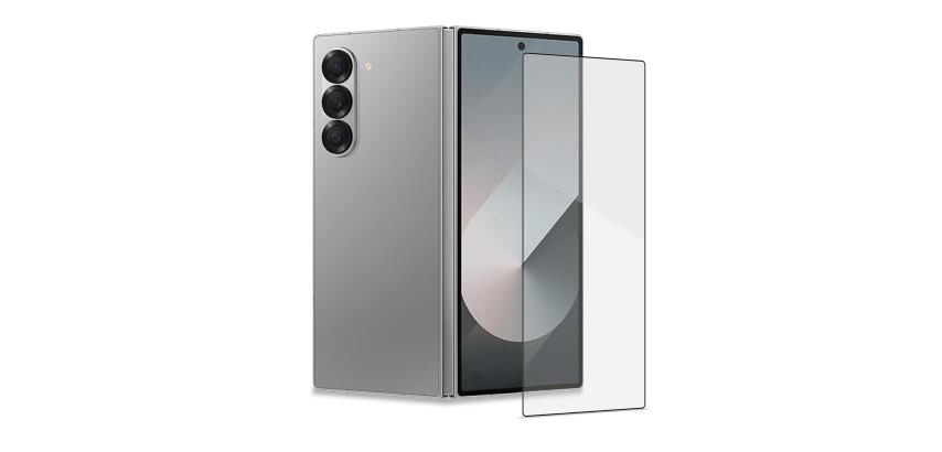 FULLGLASS - Vetro 9H con bordo colorato nero compatibile con Samsung Galaxy Z Fold 8 Ultra/ Z Fold 7/ Z Fold 7 Enterprise Edition