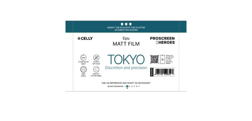 PROFILMPRO MATTE - Pellicola trasparente da 50 pezzi con finitura opaca anti-riflesso compatibile con il plotter ProScreenPro - TOKYO (PROSCREEN ZHEROES)