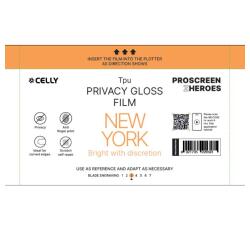 PROFILMPRO PRIVACY GLOSSY - Pellicola trasparente lucida da 5 pezzi con effetto Privacy compatibile con il plotter ProScreenPro - NEW YORK (PROSCREEN ZHEROES)