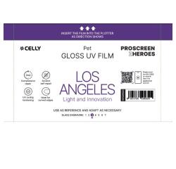 PROFILMPRO GLOSSY UV - Pellicola trasparente lucida UV da 50 pezzi con auto riparazione compatibile con il plotter ProScreenPro - LOS ANGELES (PROSCREEN ZHEROES)