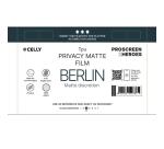 PROFILMPRO PRIVACY MATTE - Pellicola trasparente da 5 pezzi con finitura opaca con effetto Privacy compatibile con il plotter ProScreenPro - BERLIN (PROSCREEN ZHEROES)
