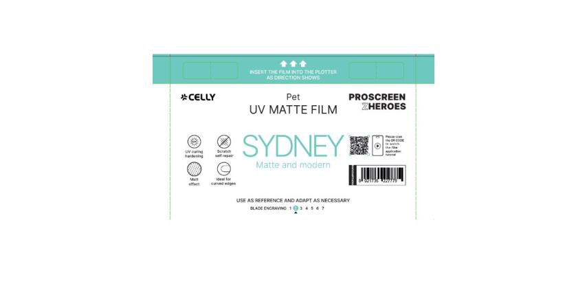 PROFILMPRO MATTE UV - Pellicola trasparente UV da 5 pezzi con finitura opaca compatibile con il plotter ProScreenPro - SIDNEY (PROSCREEN ZHEROES)