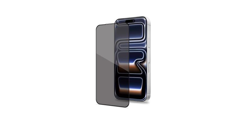 PRIVACY FULL GLASS - Vetro 9H con effetto Privacy e bordo colorato nero compatibile con Apple iPhone 18 Pro [IPHONE 18 CASES]