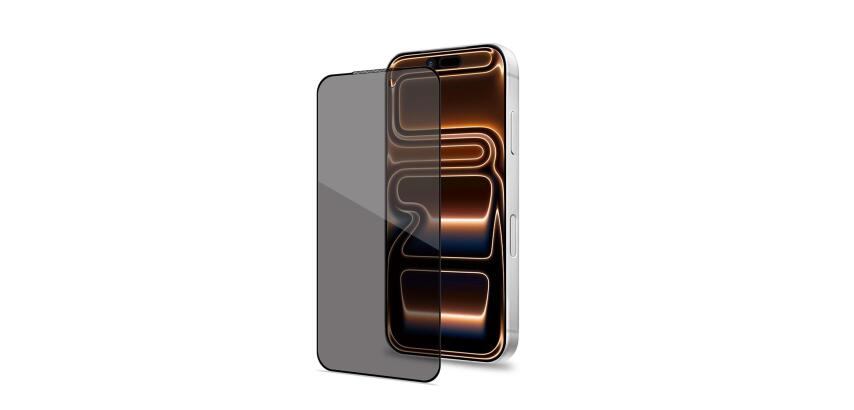 PRIVACY FULL GLASS - Vetro 9H con effetto Privacy e bordo colorato nero compatibile con Apple iPhone 18 Pro Max [IPHONE 18 CASES]