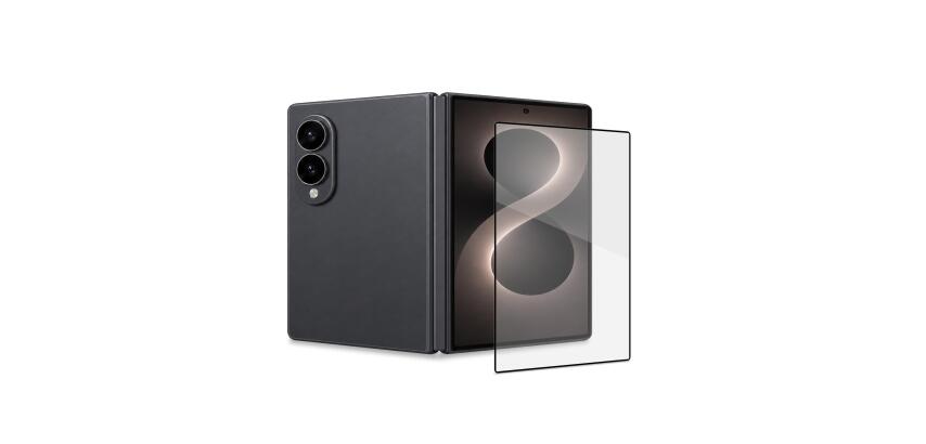 FULLGLASS - Vetro 9H con bordo colorato nero compatibile con Samsung Galaxy Z Fold 8
