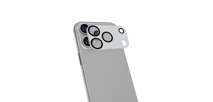 CAMERAPRO1200 - Vetro 9H doppio trattamento per la protezione della fotocamera, match in color, colore Silver, compatibile con iPhone 18 Pro/iPhone 17 Pro [IPHONE 18 CASES]