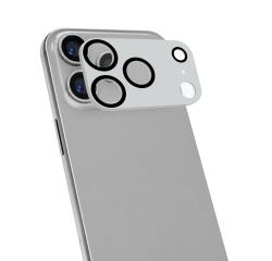 CAMERAPRO1201 - Vetro 9H doppio trattamento per la protezione della fotocamera, match in color, colore Silver, compatibile con iPhone 18 Pro Max/iPhone 17 Pro Max [IPHONE 18 CASES]