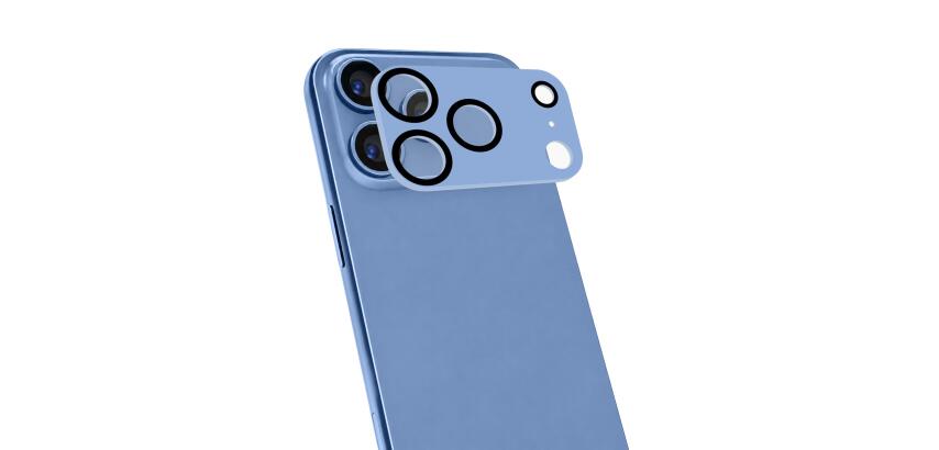 CAMERAPRO1201 - Vetro 9H doppio trattamento per la protezione della fotocamera, match in color,colore Light Blue,compatibile x iPhone 18 Pro Max/iPhone 17 Pro Max [IPHONE 18 CASES]