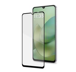 FULLGLASS - Vetro 9H con bordo colorato nero compatibile con MOTO G06/ MOTO G06 Power