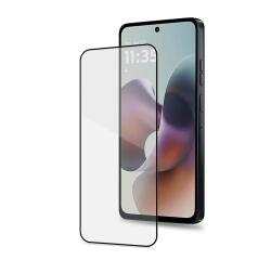 FULLGLASS - Vetro 9H con bordo colorato nero compatibile con MOTO G56/ MOTO G57