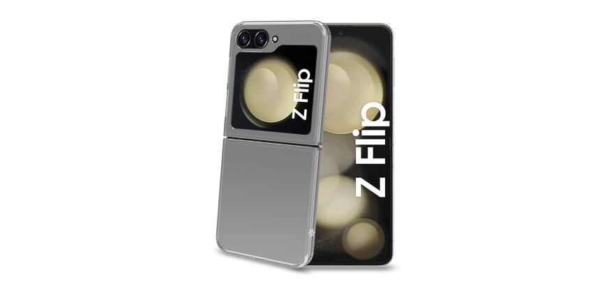 FOLDING - Cover in TPU composta da scocca anteriore e posteriore trasparente compatibile con Samsung Galaxy Z Flip 7 FE/ Z Flip 6/ Z Flip 6 Enterprise Edition
