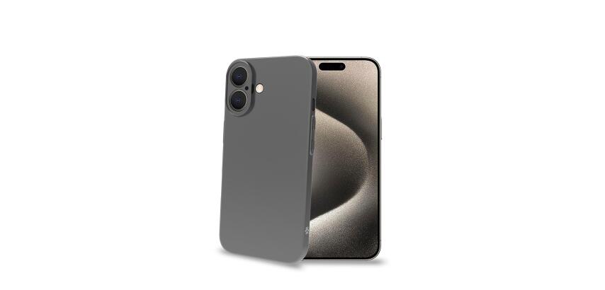 SPACE - Cover morbida super sottile in TPU colore nero compatibile con Apple iPhone 16 [IPHONE 16 CASES]