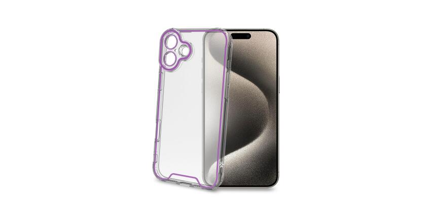GLOW - Cover trasparente in TPU con bordi che si illuminano al buio compatibile con Apple iPhone 16 Plus [IPHONE 16 CASES]