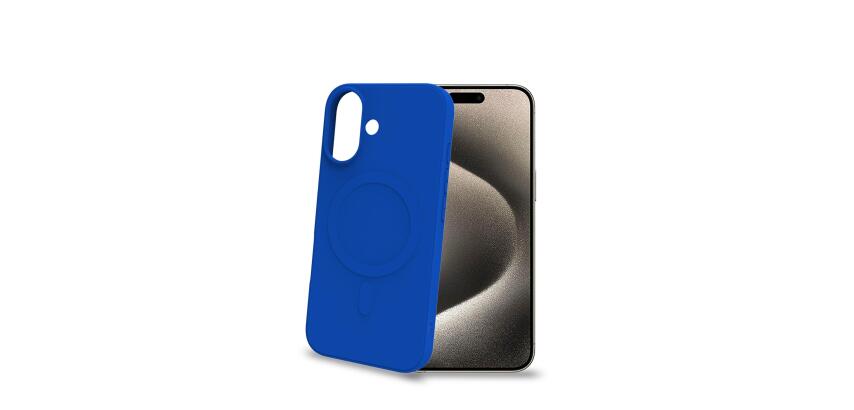 CROMOMAG - Cover in TPU morbido compatibile con la tecnologia Magsafe, colore blu compatibile con Apple iPhone 16 [IPHONE 16 CASES]