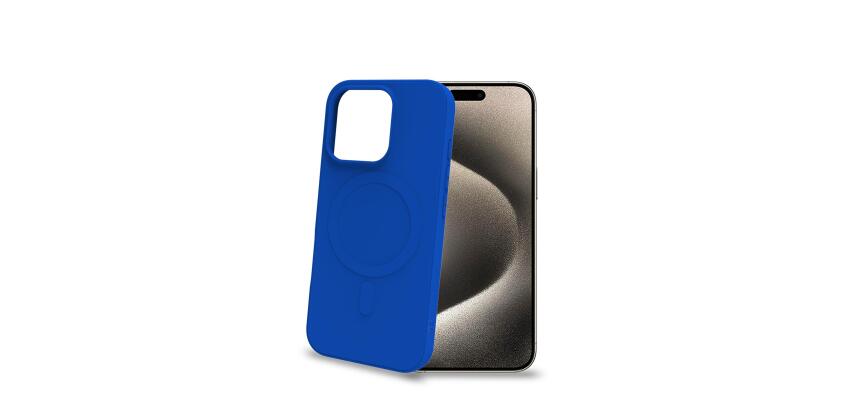 CROMOMAG - Cover in TPU morbido compatibile con la tecnologia Magsafe, colore blu compatibile con Apple iPhone 16 Pro [IPHONE 16 CASES]
