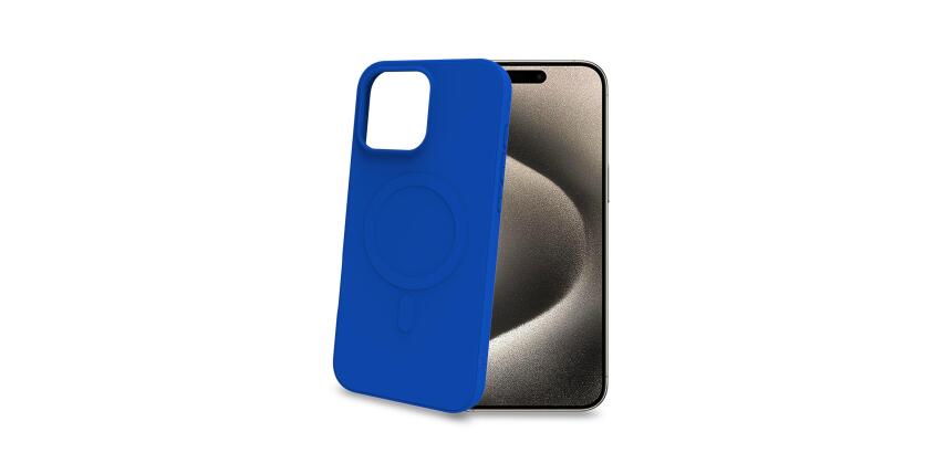 CROMOMAG - Cover in TPU morbido compatibile con la tecnologia Magsafe, colore blu compatibile con Apple iPhone 16 Pro Max [IPHONE 16 CASES]