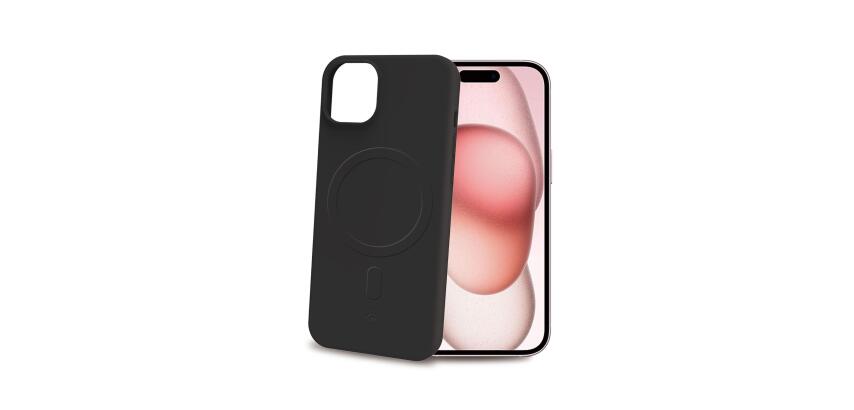CROMOMAG - Cover in TPU morbido compatibile con la tecnologia Magsafe, colore nero compatibile con Apple iPhone 15 [IPHONE 15 CASES]