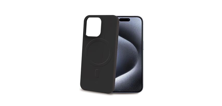 CROMOMAG - Cover in TPU morbido compatibile con la tecnologia Magsafe, colore nero compatibile con Apple iPhone 15 Pro [IPHONE 15 CASES]