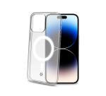 GELSKINMAG - Cover morbida trasparente in TPU, compatibile con la tecnologia Magsafe, anello magnetico color Bianco per Apple iPhone 15 Pro [IPHONE 15 CASES]